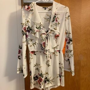 Floral print romper